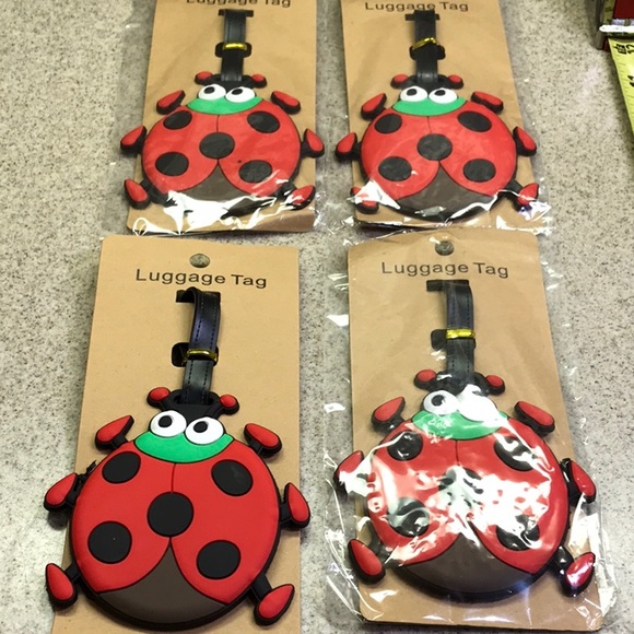 Accessories - One Lady Bug Luggage Tag RED BROWN GREEN BLACK